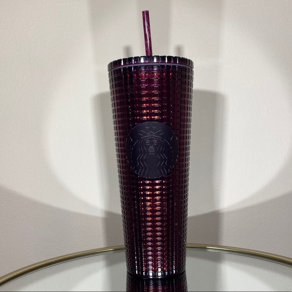 Starbucks Other - Starbucks Berry Plum Purple Disco Grid Tumbler